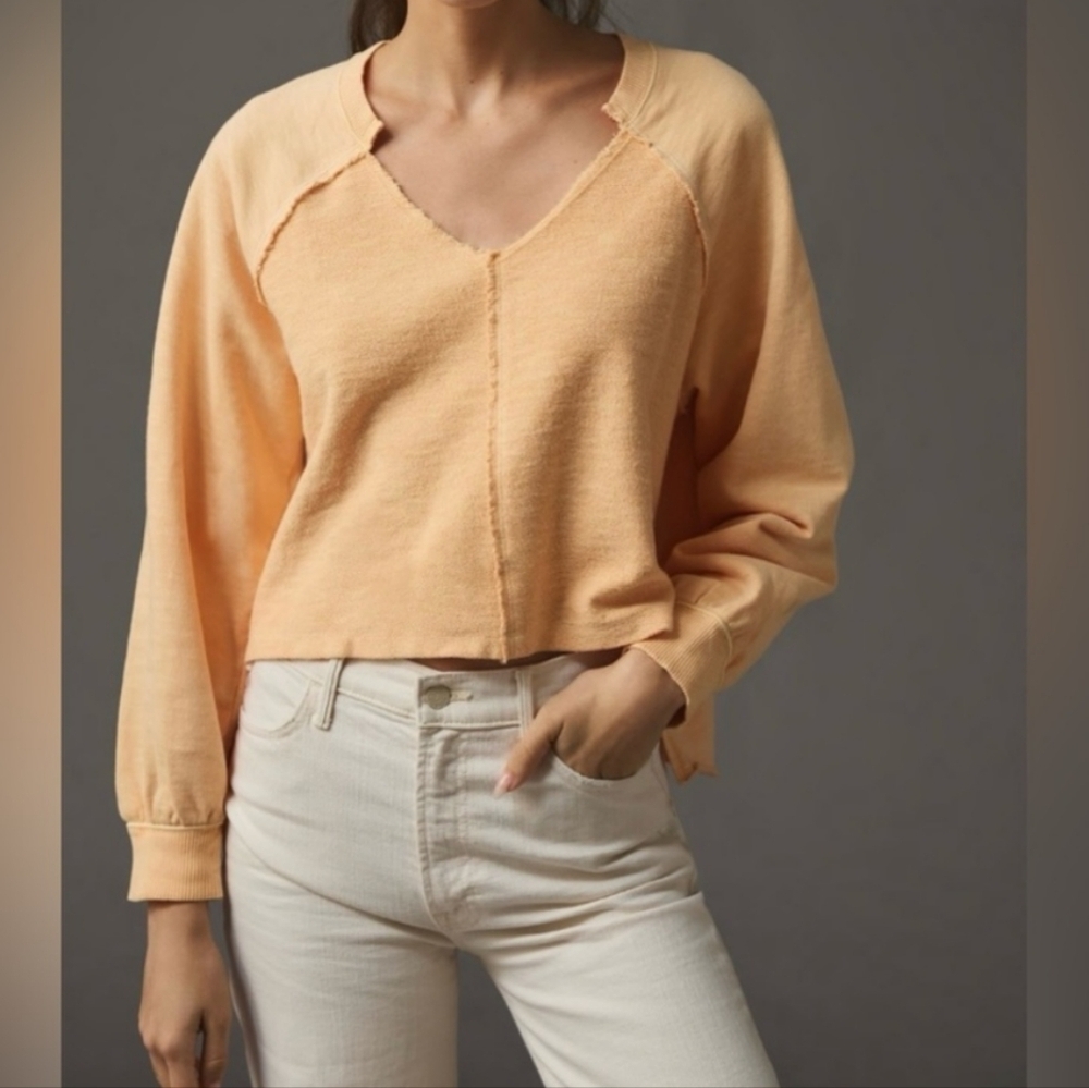 Pilcro Light Peach Knit Top